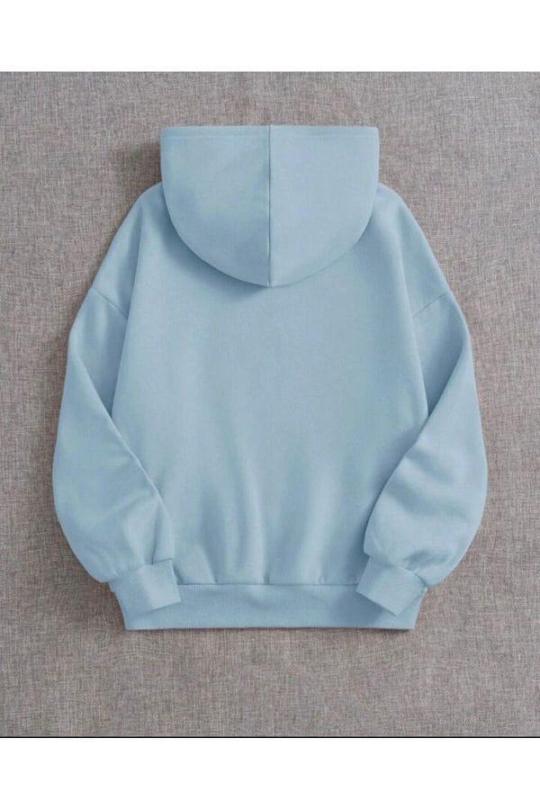 1 Pc Women’s Stitched Fleece Printed Pullover Hoodie – Winter Wear