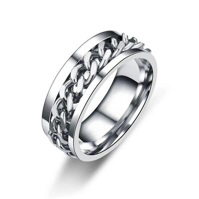 1 Pc Unisex Stainless Steel Ring